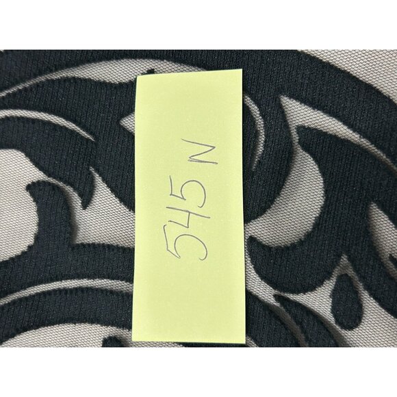 MSK Bell Sleeve Lace Overlay Cocktail Mini Dress Black Nude Sz 10 Party Elegant - Picture 12 of 13